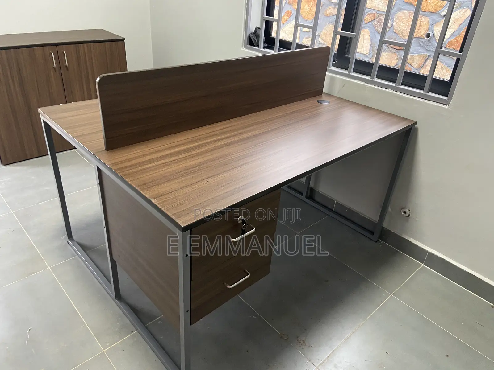 Two Seater Workstation Teak