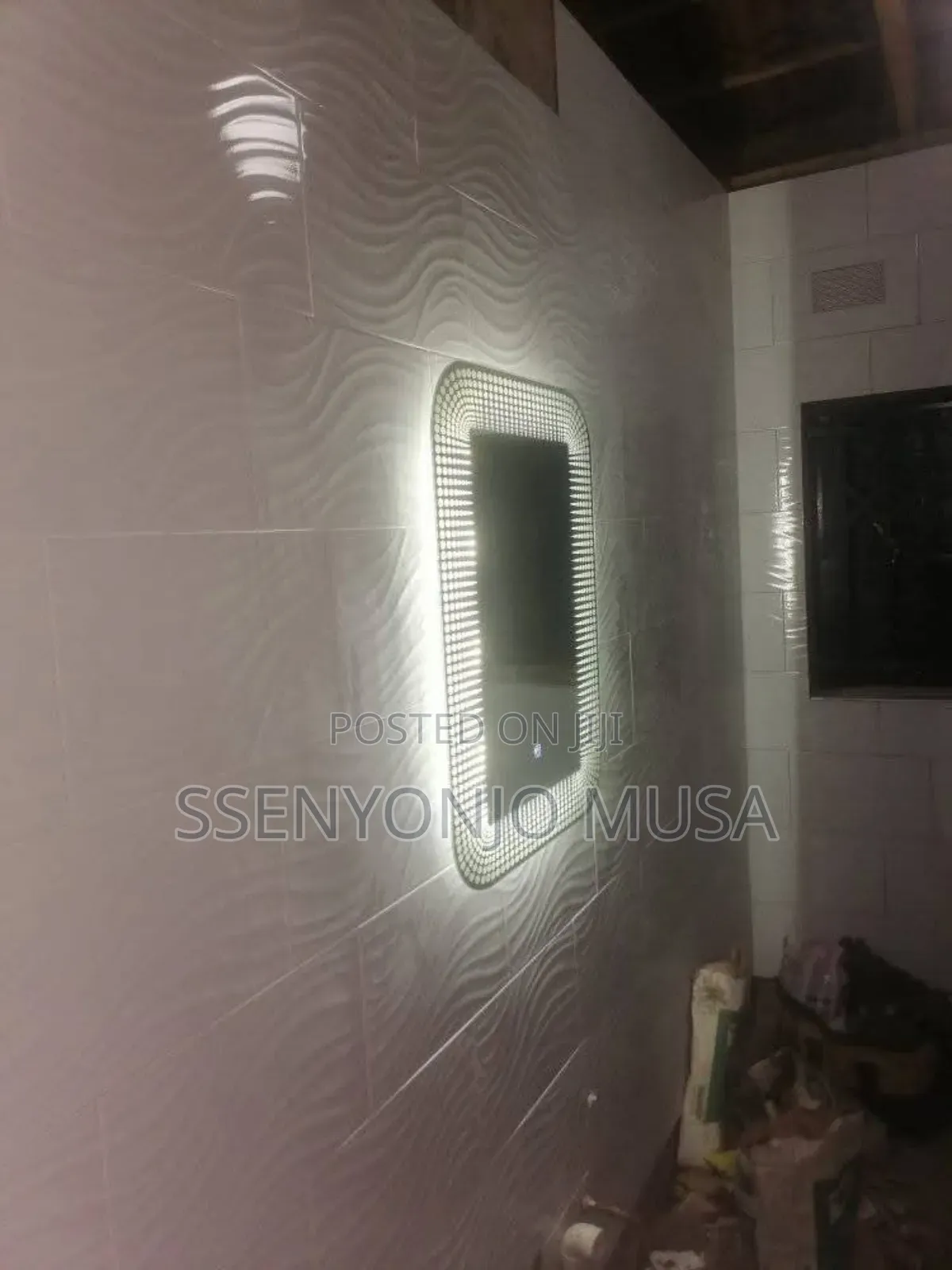 Crystal White Rectangle Led Mirror-wall Mounted-touch Sensor