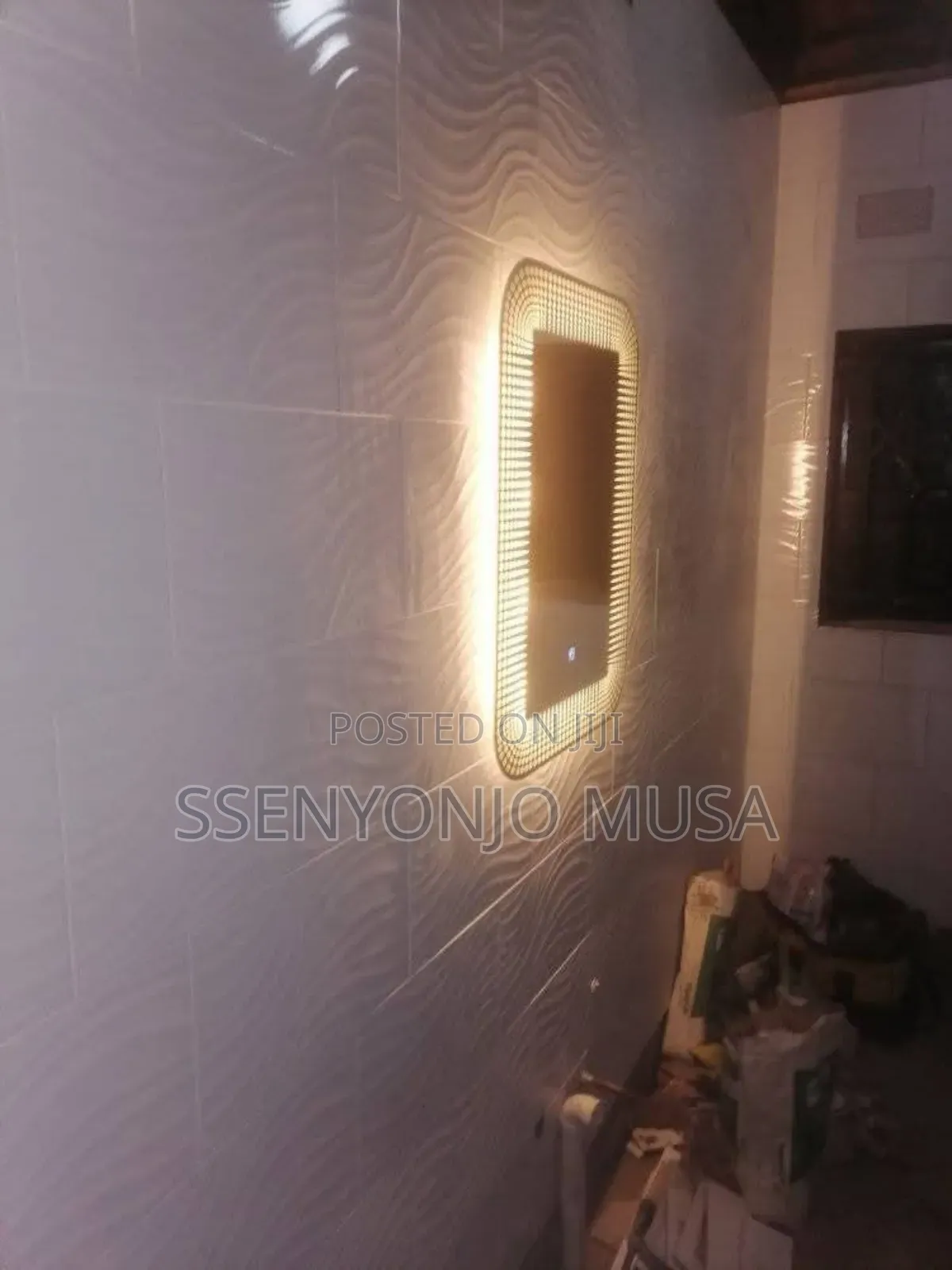 Crystal White Rectangle Led Mirror-wall Mounted-touch Sensor