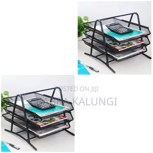 3 Tier File Rack Tray Organizer