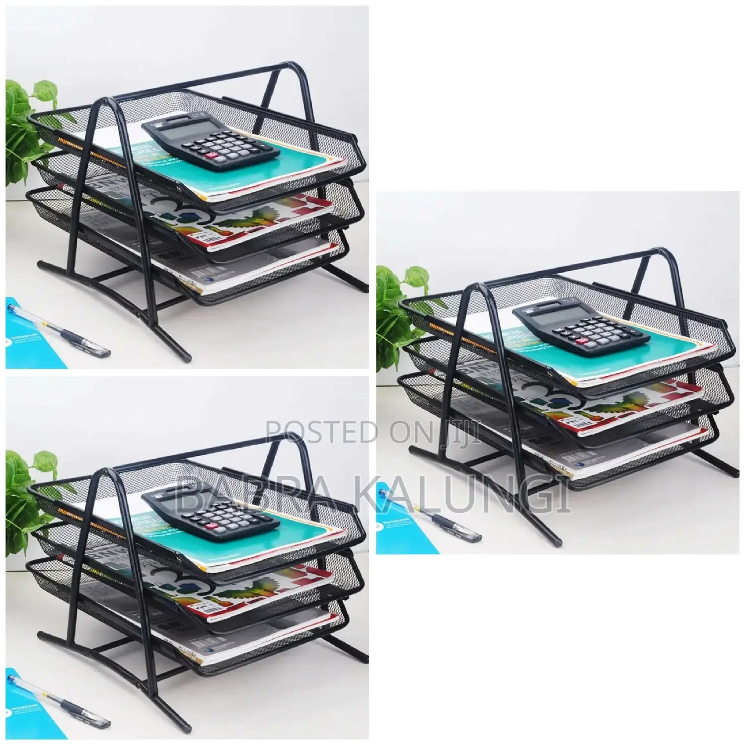 3 Tier File Rack Tray Organizer