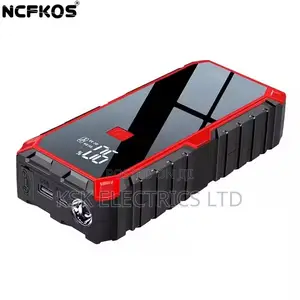 Car Jump Starter With Flashlight Pack Safety Cable Charging