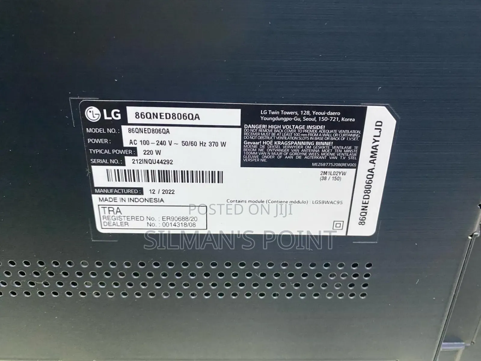 Lg 86" Qned80 Uhd Smart Tv