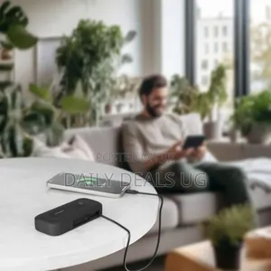 Porodo 10000mah Power Bank 58cm Retractable Type-C Black