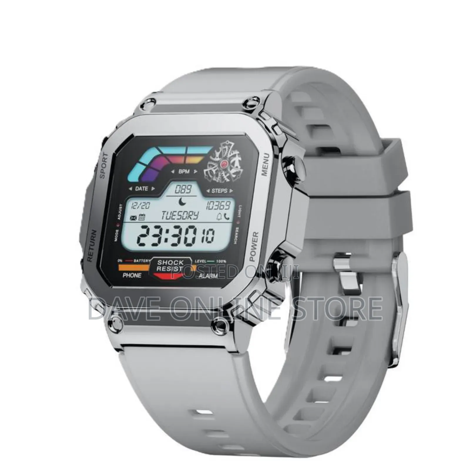 Porodo Nomad Smart Watch, 1.54" Screen, 290mah Silver