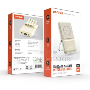 Porodo 10000mah Magsafe Power Bank Stand Attach Beige