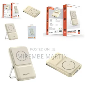 Porodo 10000 Power Bank, Strong Magnetic Hold - Beige