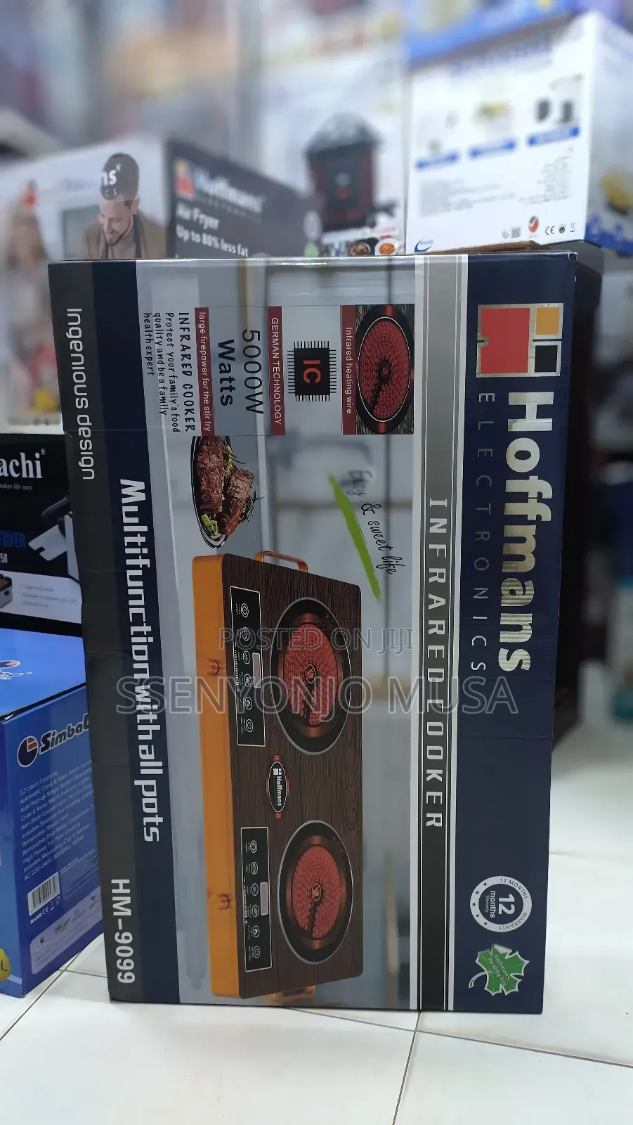 Hoffmans Hm-9099 Double Infrared Cooker - 5000w, German -