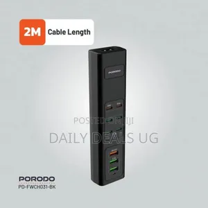 Porodo 85w Multi-Port Usb Charging Hub - Black
