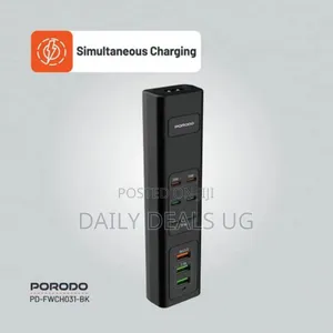 Porodo 85w Multi-Port Usb Charging Hub - Black