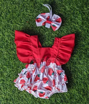 Baby/Kids Dress Set in Red and Yellow