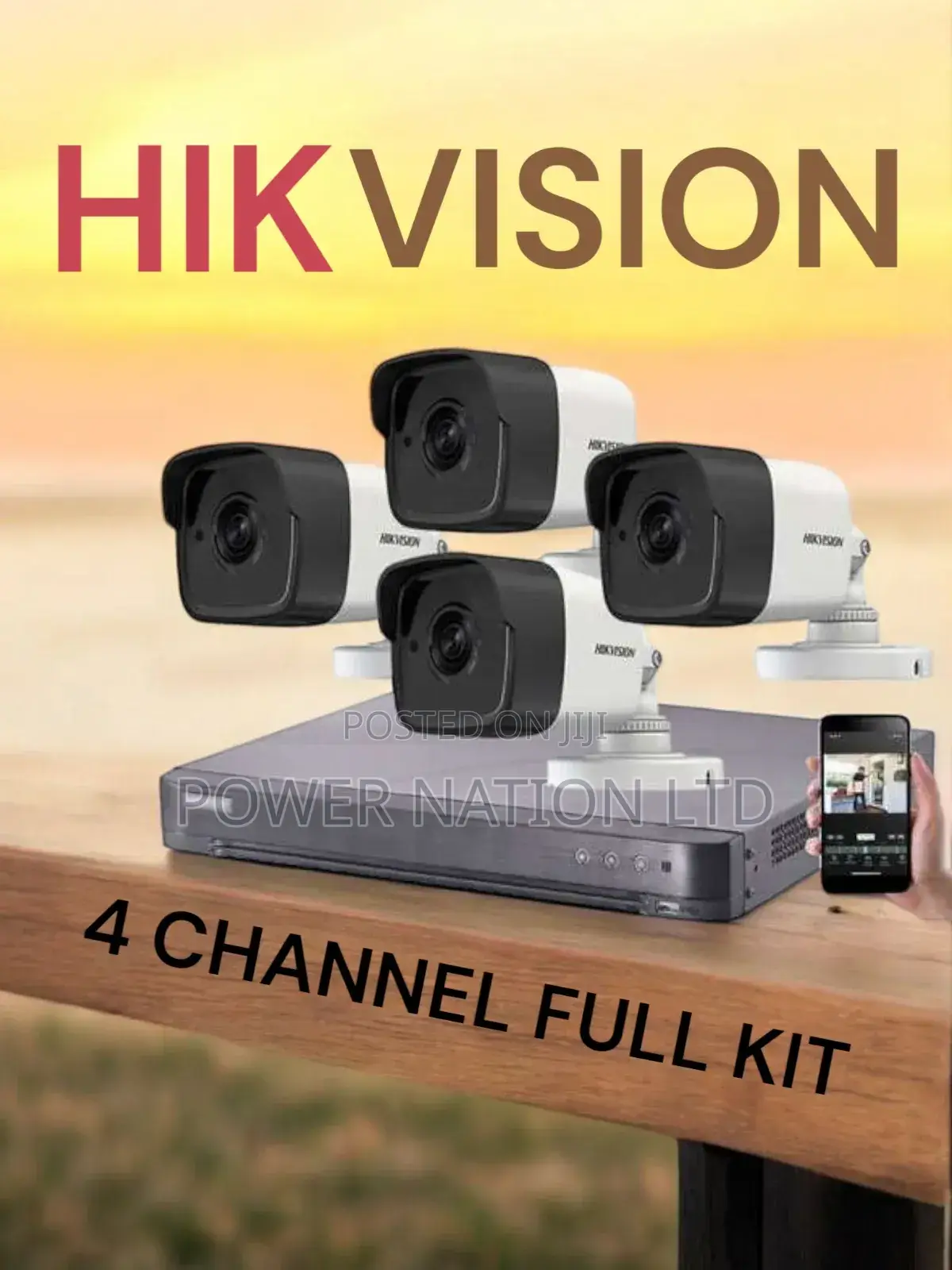 Surveillance 4 Channel CCTV Camera Full Kit Boom Booster