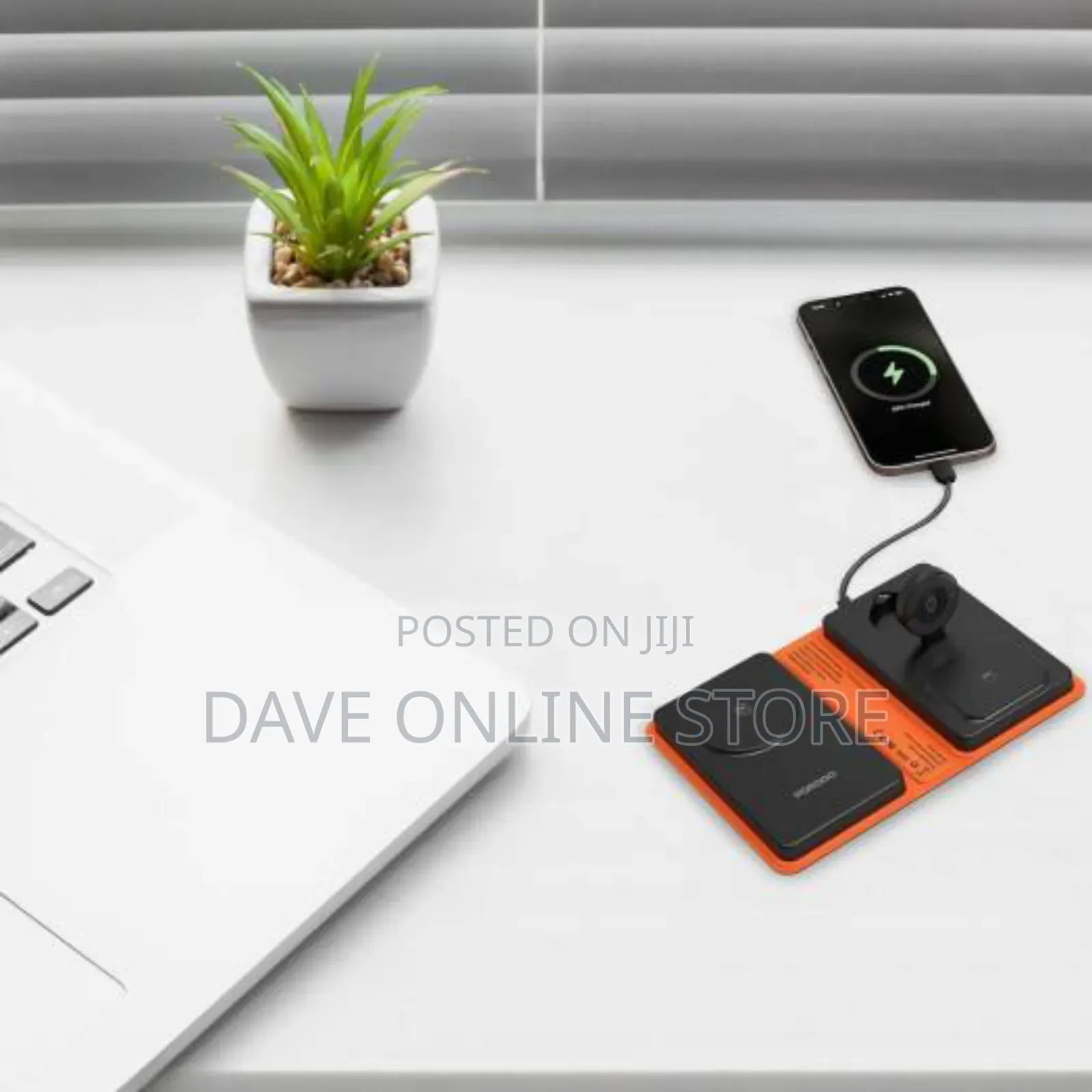 Porodo Folding 4-Device Wireless Charger, Mah Battery