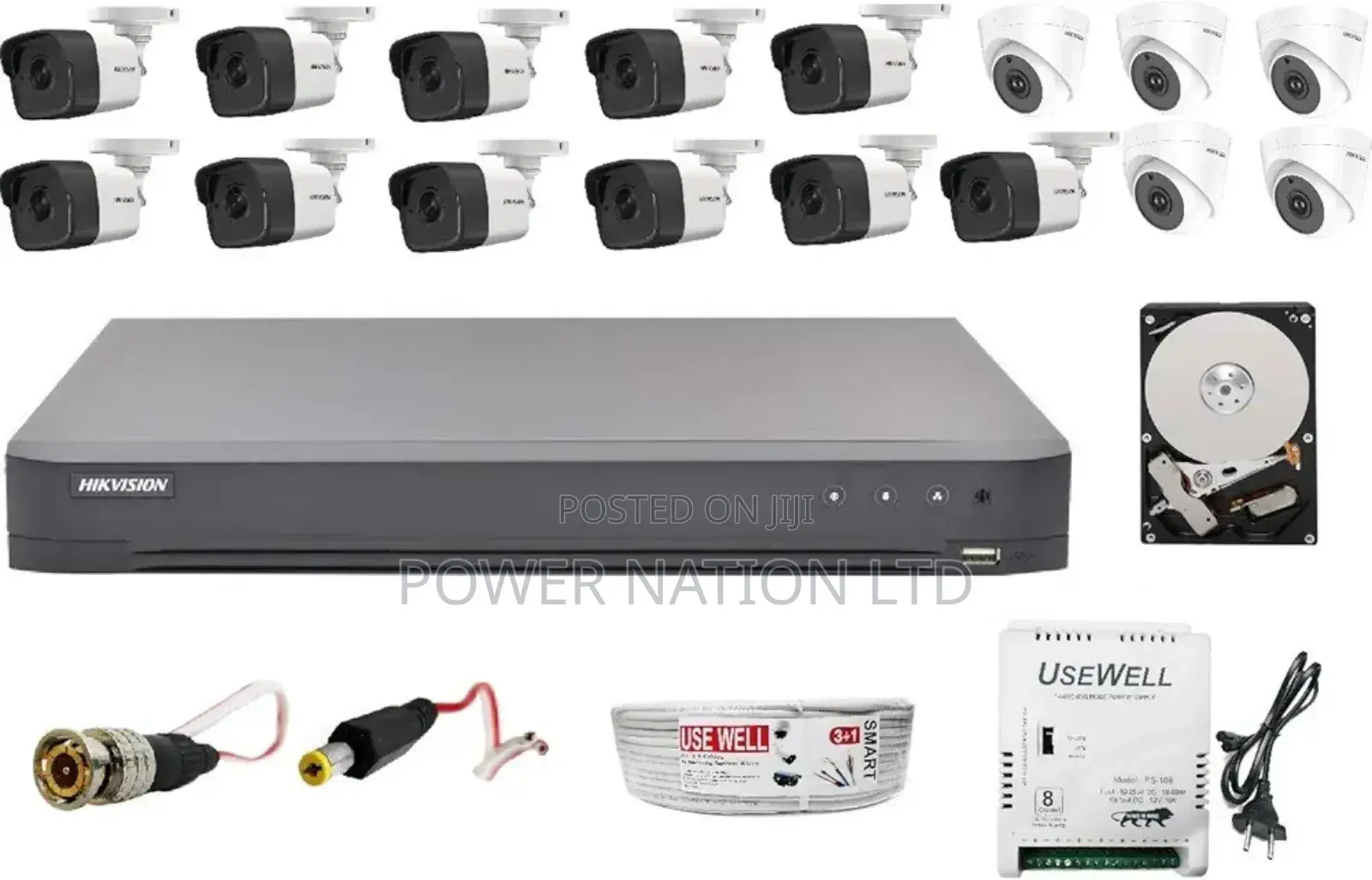 Massive Power 16 Channel CCTV Camera Full Set Boom Booster