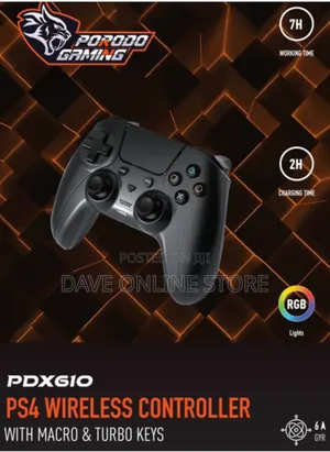Porodo Gaming Ps4 Gamepad Controller 600mah - Black Phantom