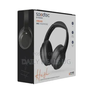 Porodo Soundtec Hush Wireless Over-Ear Anc Black