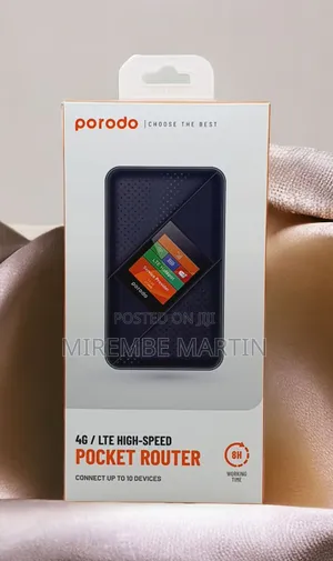 Porodo 4g/Lte High-Speed Pocket Router Sku : 33012