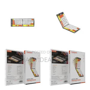 Porodo Crystal Shell Wireless Transparent, Keyboard,