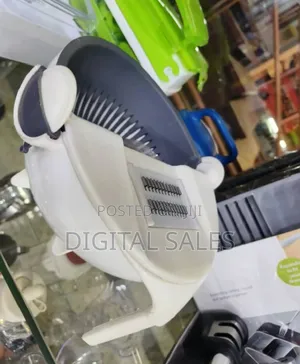 White Vegetable Cutter With Drain Basket, for Home Kitchen