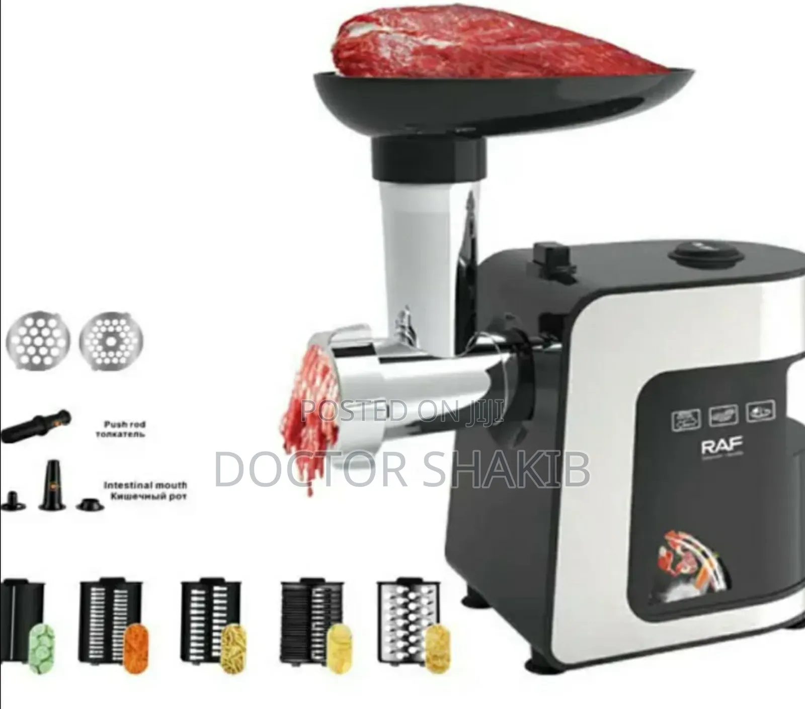 Raf 10 in 1 High Performance Meat Grinder With Sausage Pipe