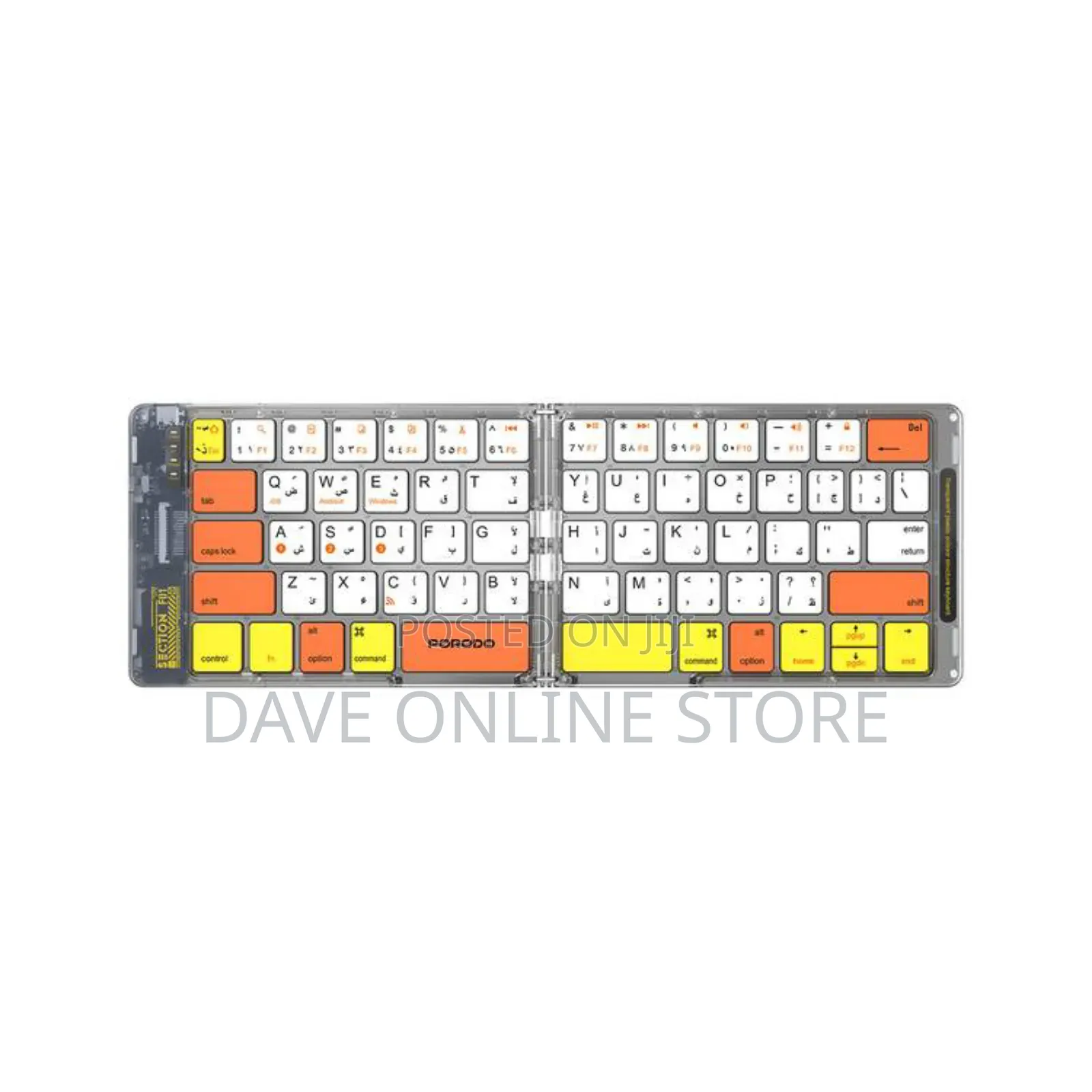 Porodo Crystal Shell Wireless Keyboard White