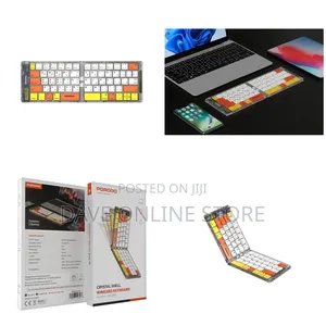 Porodo Crystal Shell Wireless Keyboard White