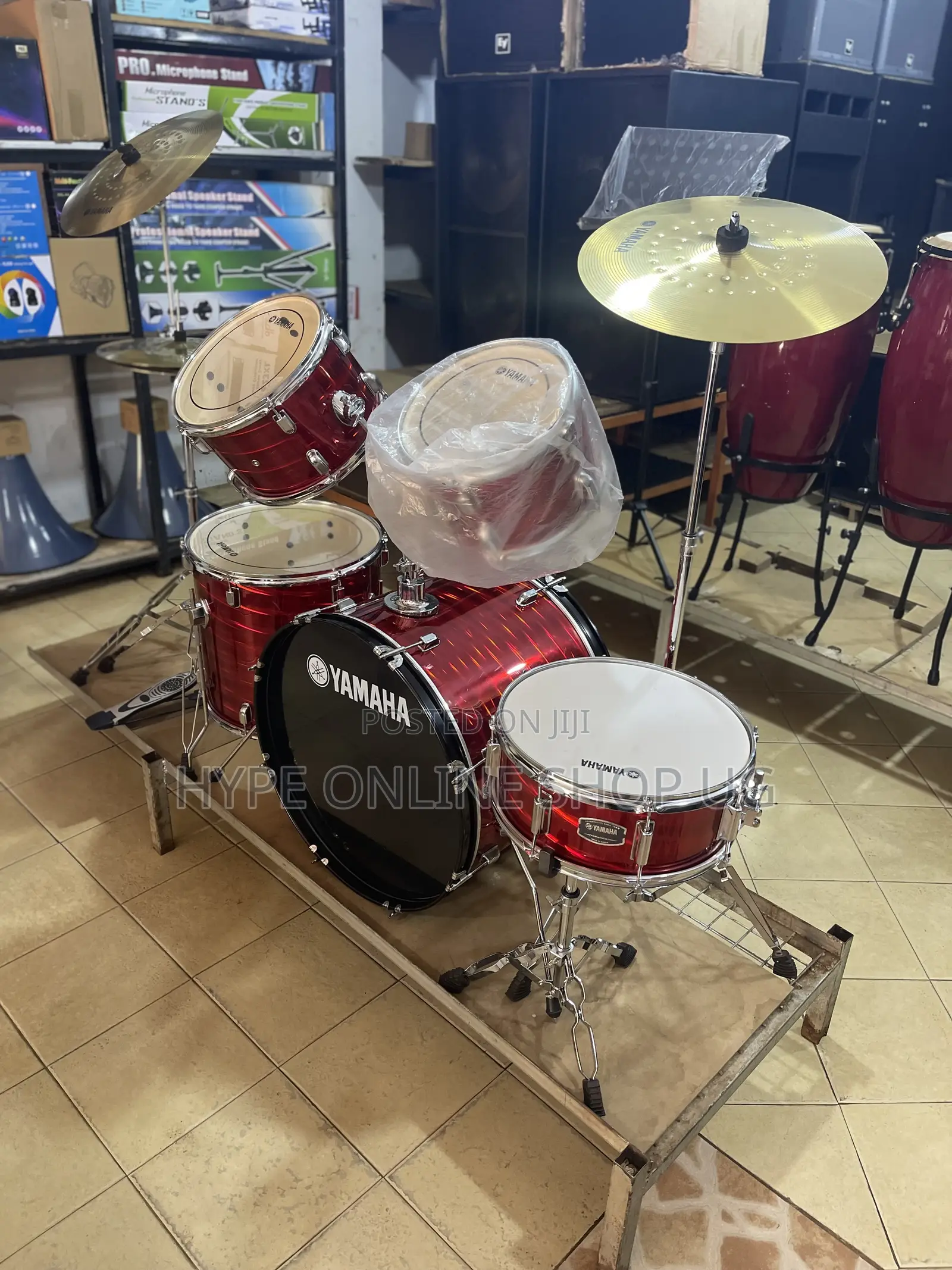 Reds Yamaha Drums Kit Full Set 001