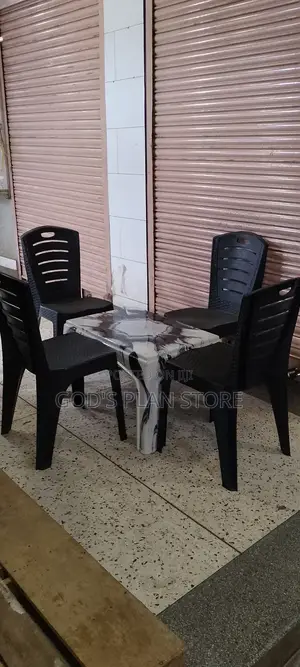 4 Seater Plastic Table and Chairs Set