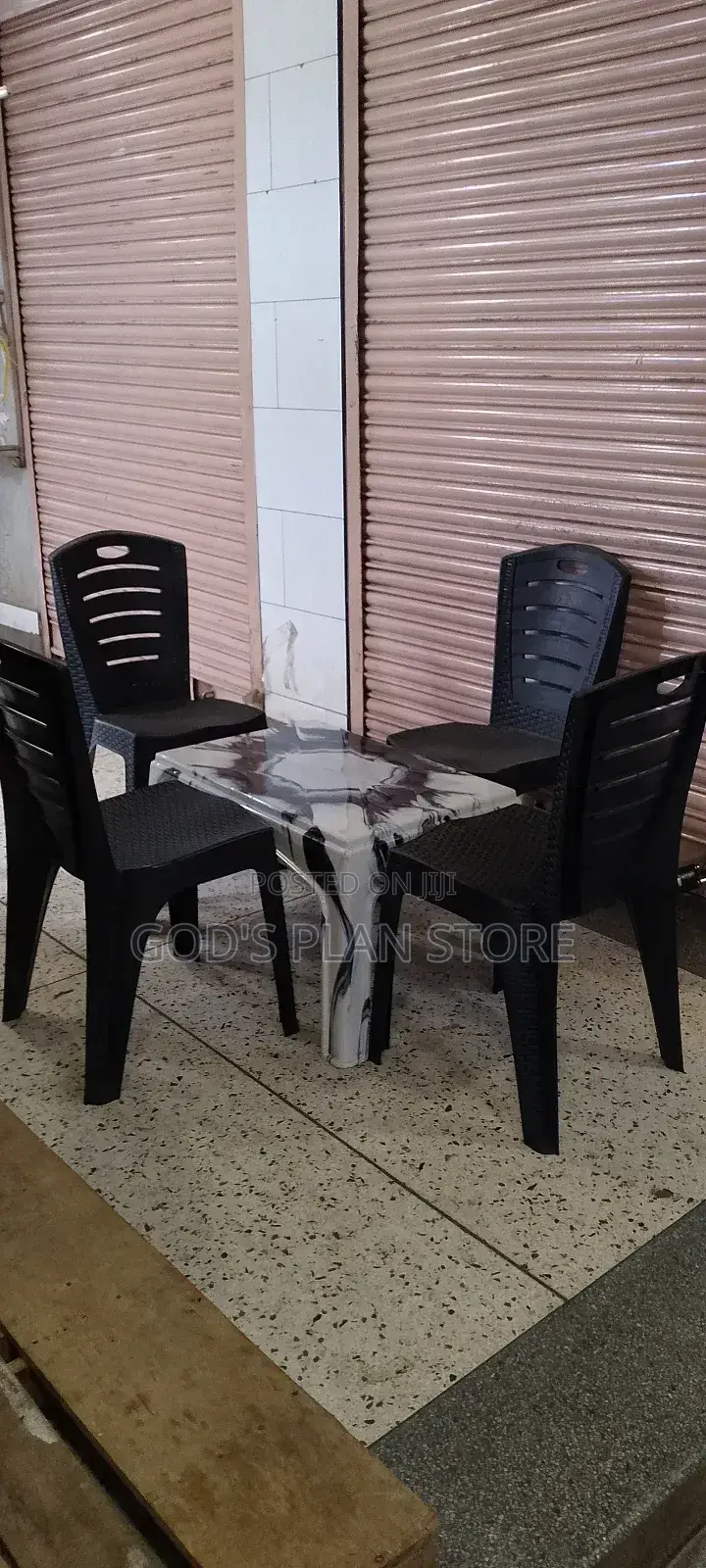 4 Seater Plastic Table and Chairs Set