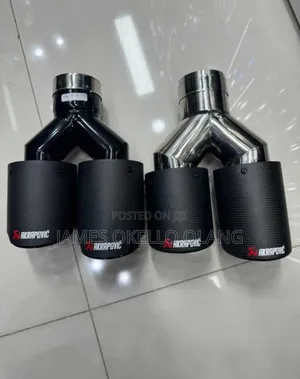 Double Exhaust Mufflers With Carbon Fibre Lighting