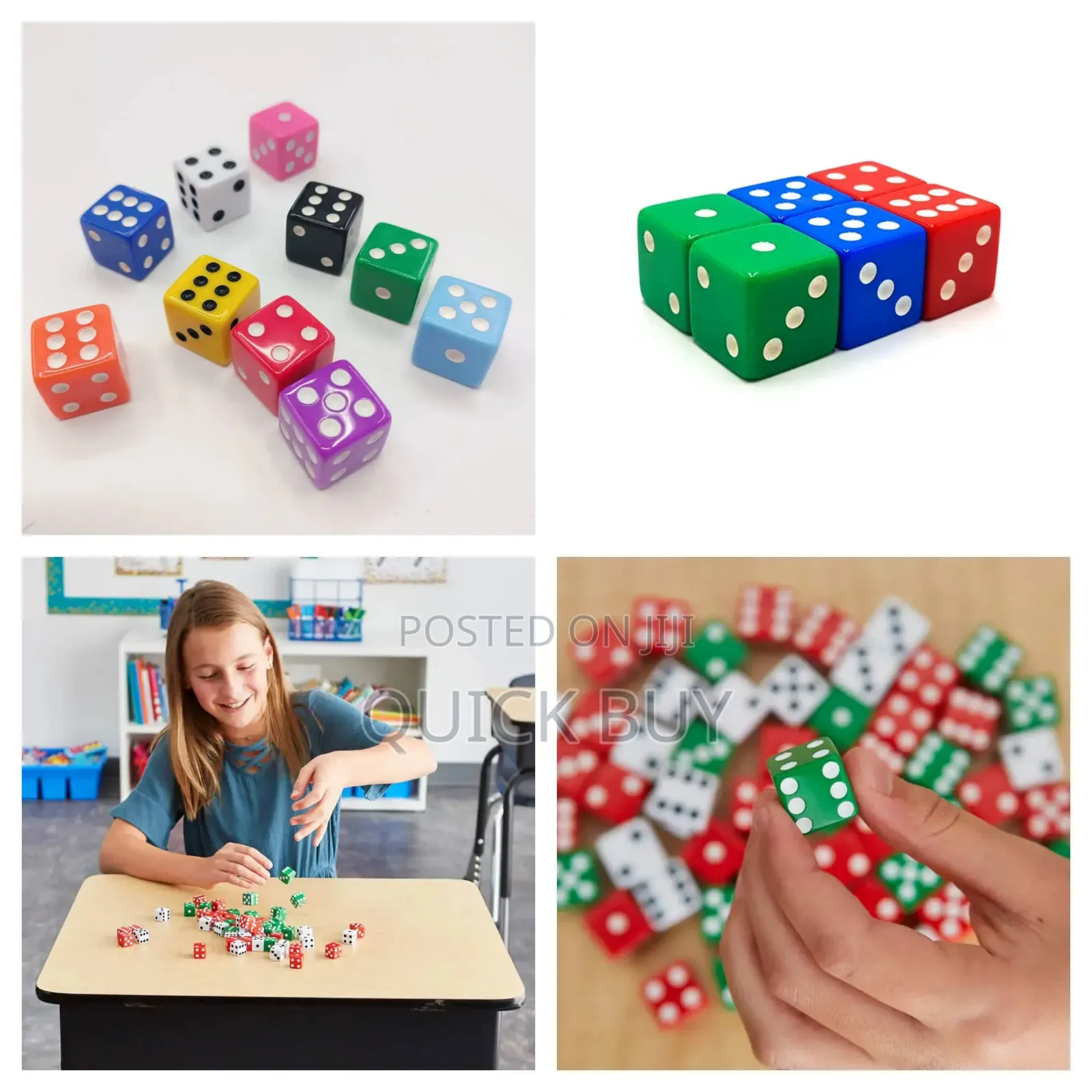 5pcs High Quality Lucky Dotted Dices-New