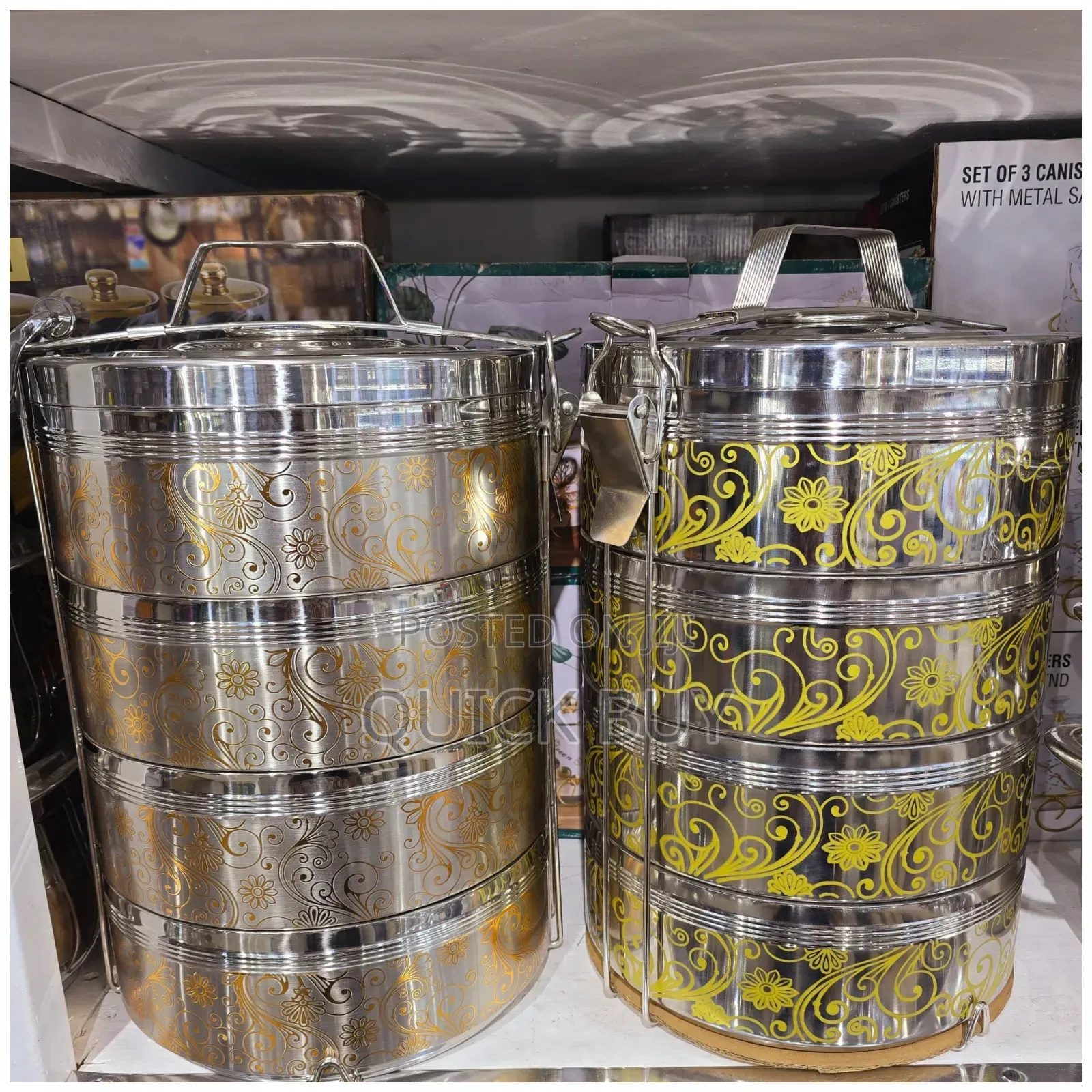 4tier Large Stainless Steel Food Flask-New
