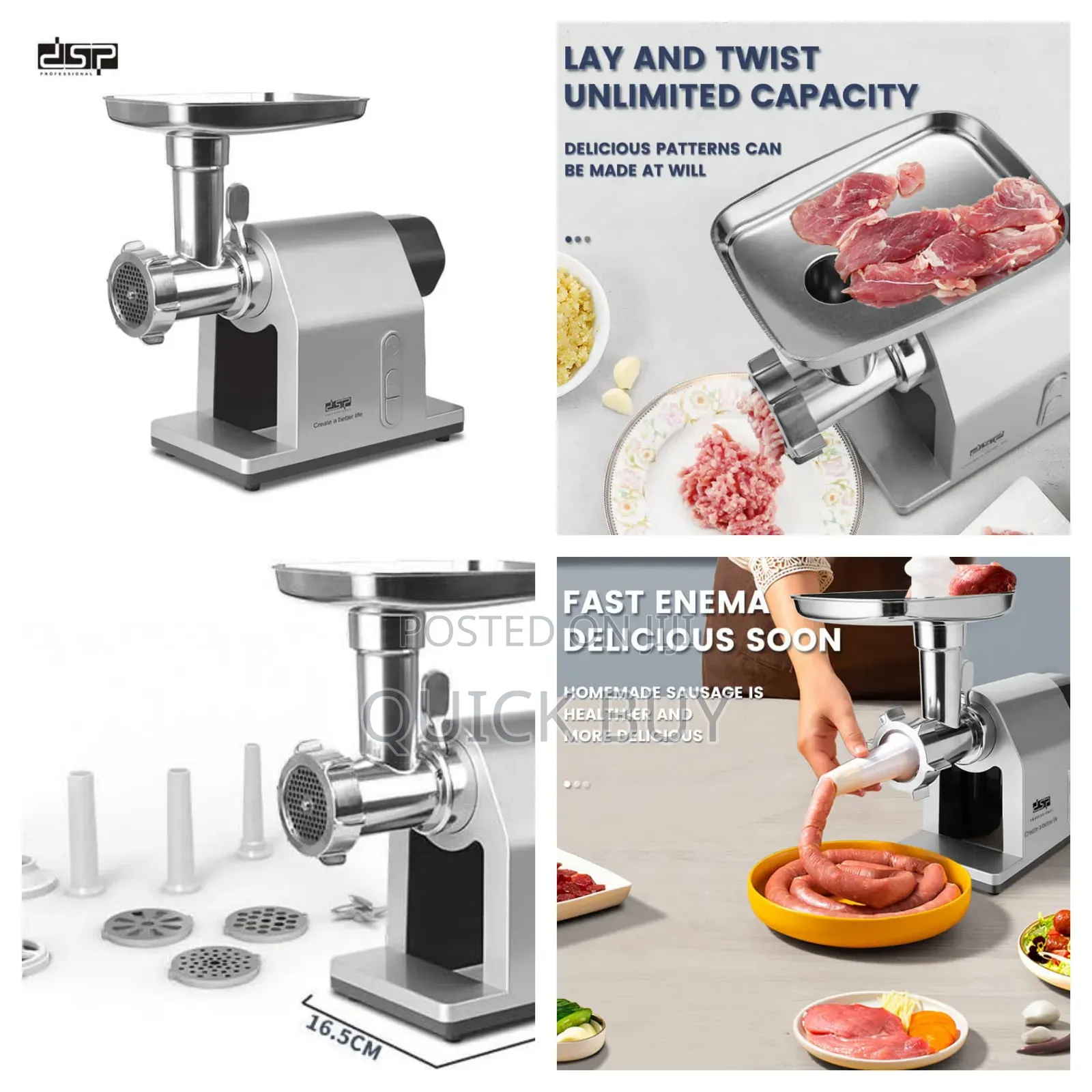 DSP 3in1 Meat Grinder - Sausage Maker 2000w-New