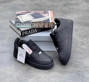Original Unisex Black Nike Air Force 1 #Af1 Low Sneakers