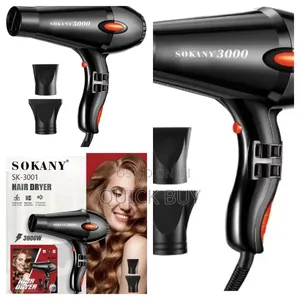 New Sokany Professional Hair Dryer 3000w Black Sk-3001