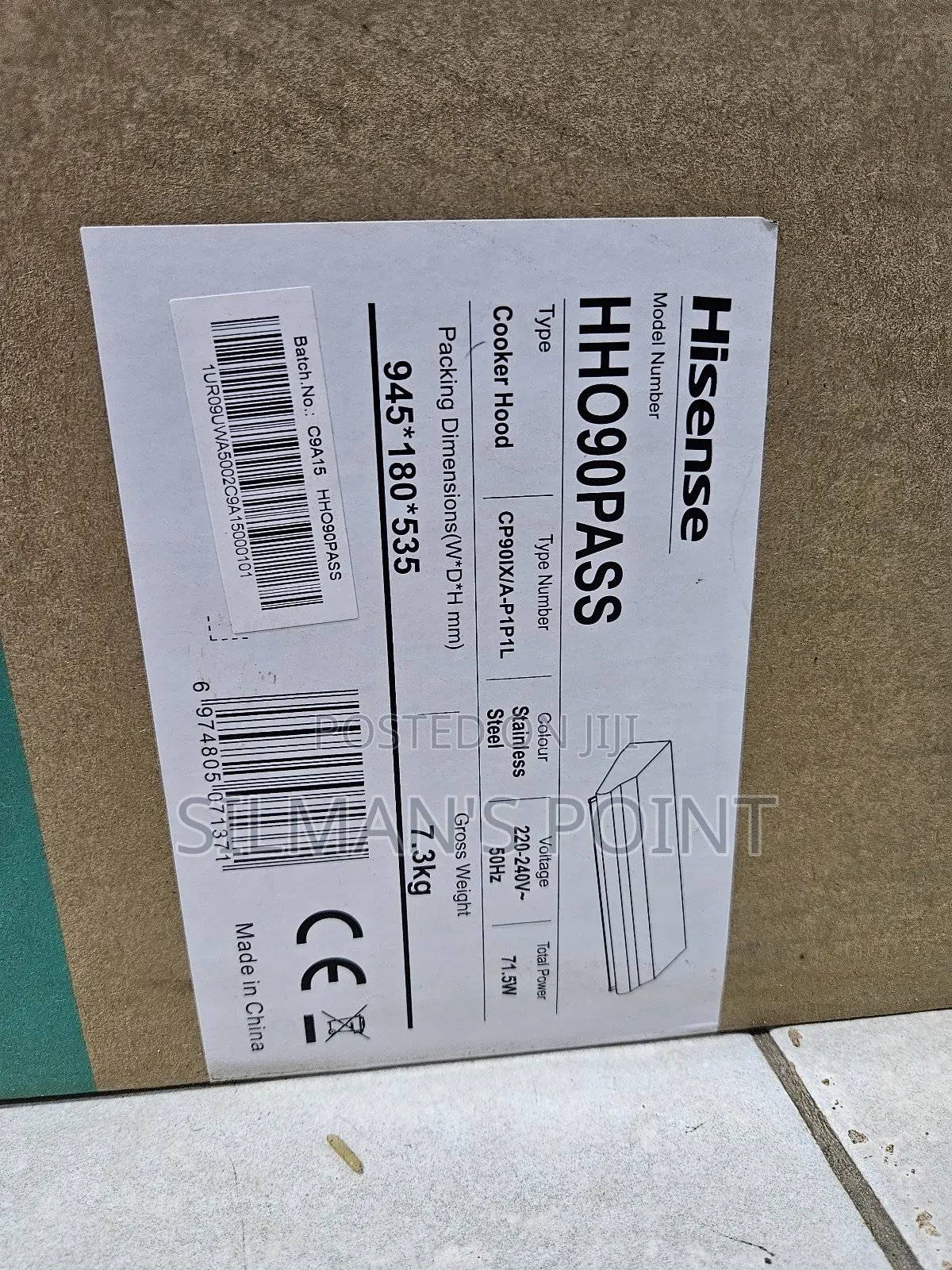 Hisense Cooker Hood 90pass