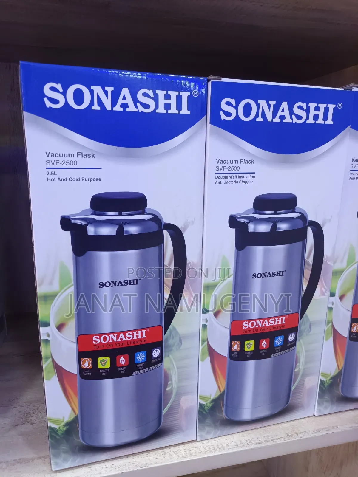 Sonashi 2.5litres Vacuum Flask Both Hot and Cold