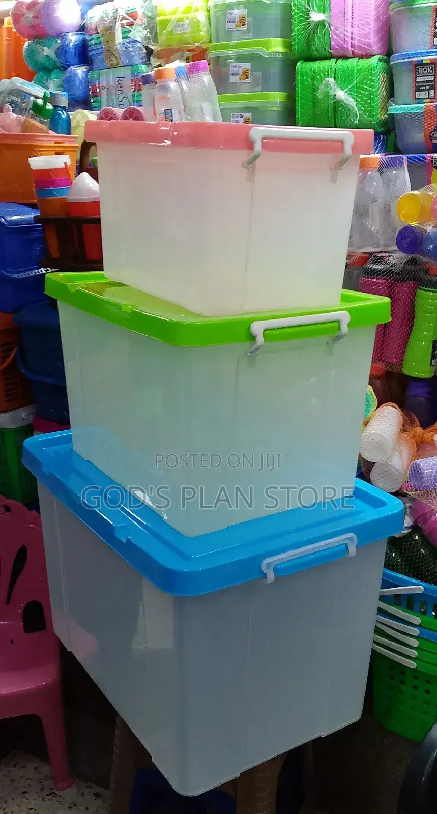 Plastic Storage Boxes 3pcs