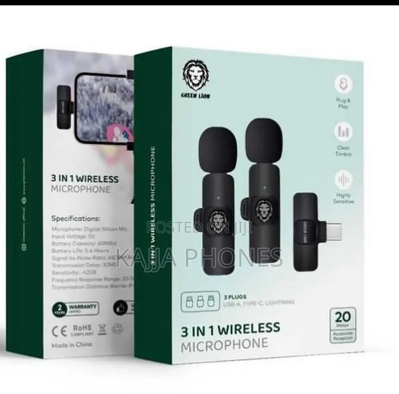 Green Lion 3 in 1 Wireless Microphone