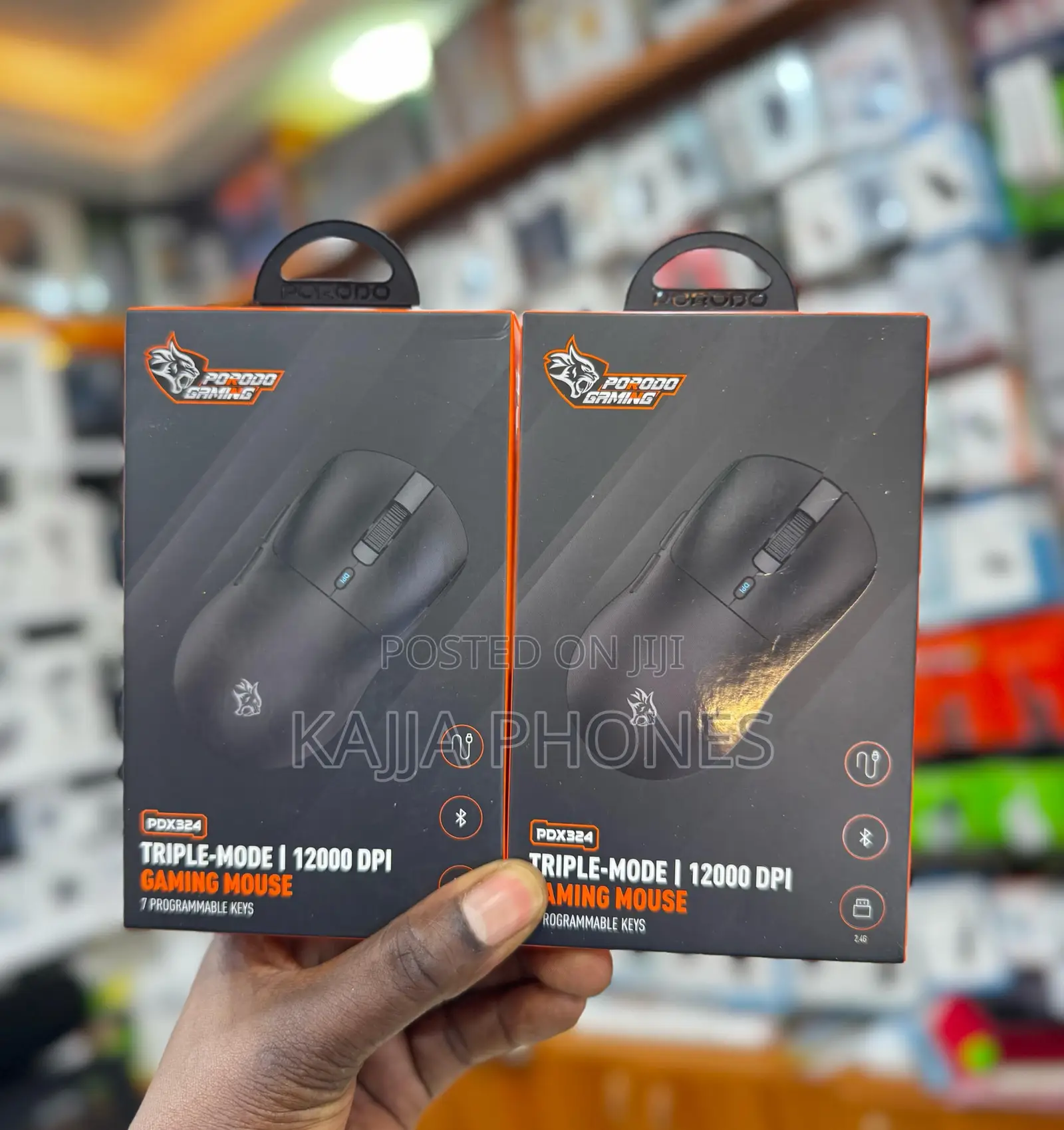 Porodo Gaming Triple-Mode 12000 Dpi Gaming Mouse -