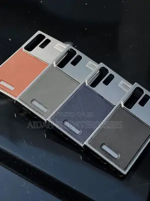 Premium Leather Metal Frame Case for Galaxy S24 Ultra