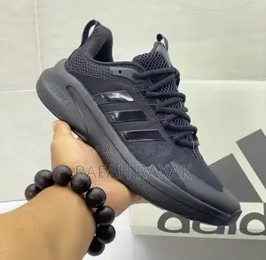Original Triple Black Adidas Alpha Edge Running Sneakers