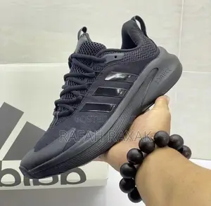 Original Triple Black Adidas Alpha Edge Running Sneakers
