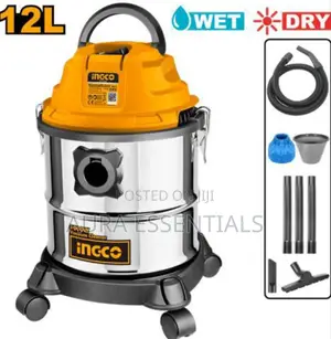 Ingco Vc12202, 1000w, 12l, Vacuum Cleaner, Silver/Orange