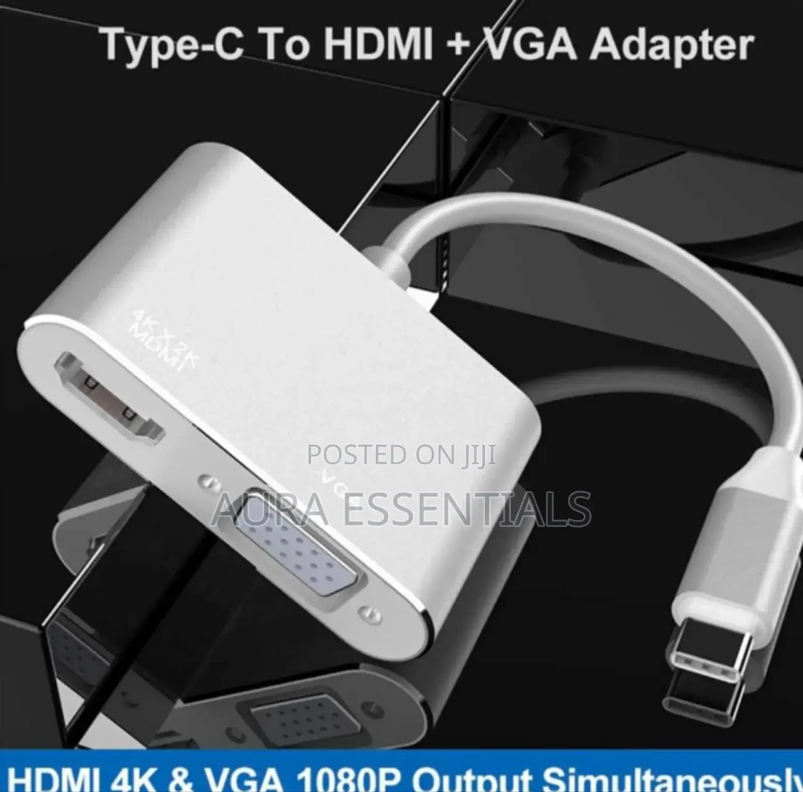 2 in 1 Usb 3.1 Type C to Vga Hdmi Video Converter