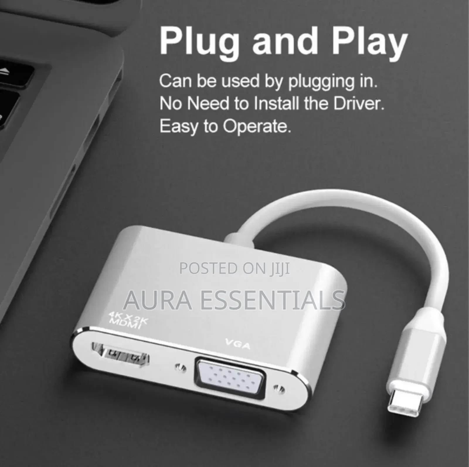 2 in 1 Usb 3.1 Type C to Vga Hdmi Video Converter