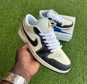 Original Nike Air Jordan 1 Low Coconut Milk Black Sneakers