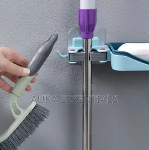 Mop Holder Brush Storage Rack Soap Dish Box