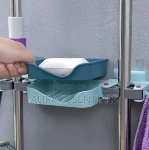 Mop Holder Brush Storage Rack Soap Dish Box