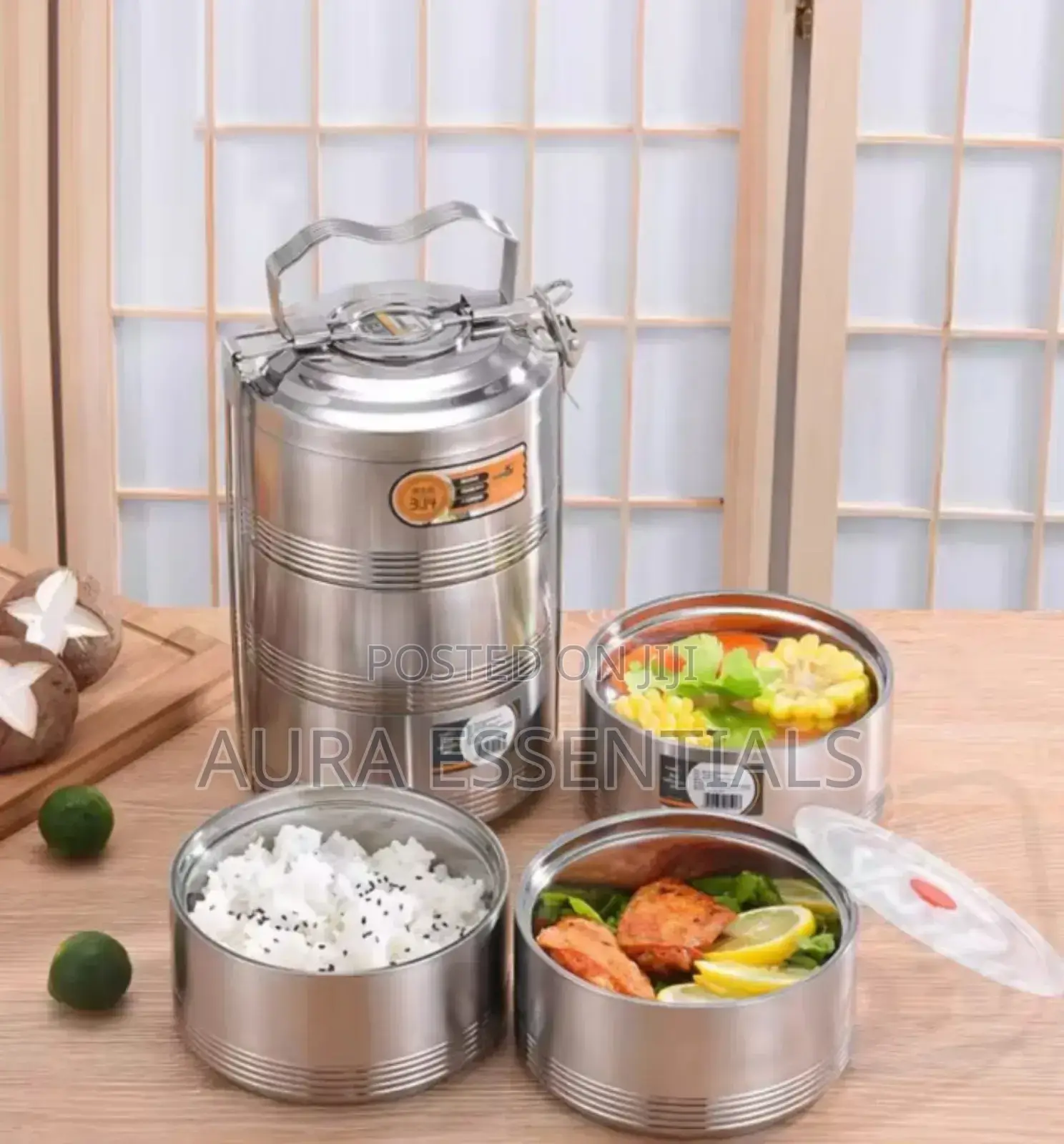 Stainless Steel 16 Cm Air Tight 4 Layers Food Container